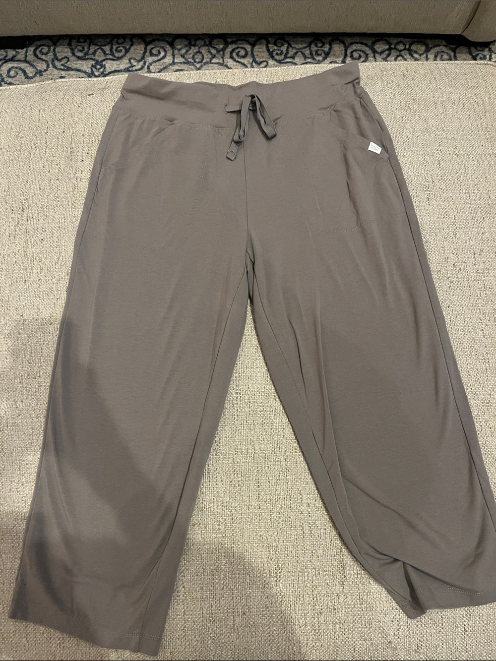 Athletic Works Kids Drawstring Wide-Leg Sweatpants - Taupe